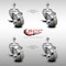 Service Caster 3 Inch SS Gray Polyurethane Wheel Swivel 1/2 Inch Threaded Stem Caster Set Brake SCC-SSTS20S314-PPUB-TLB-121315-4 - alternate 2